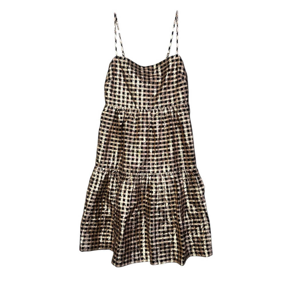 J. Crew Black and White Checkered Mini Dress